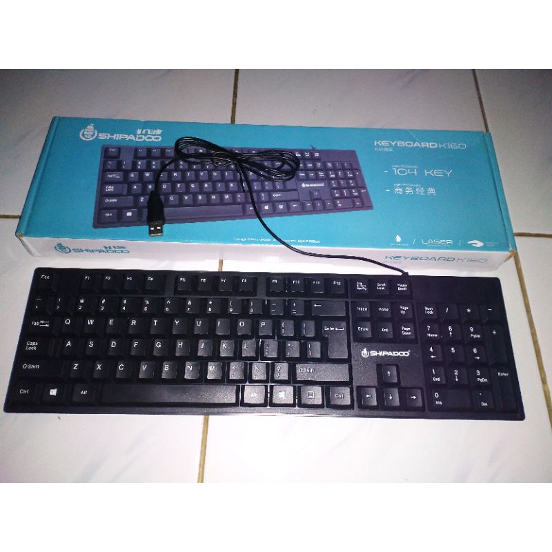 Keyboard USB Hitam SHIPADOO K160
