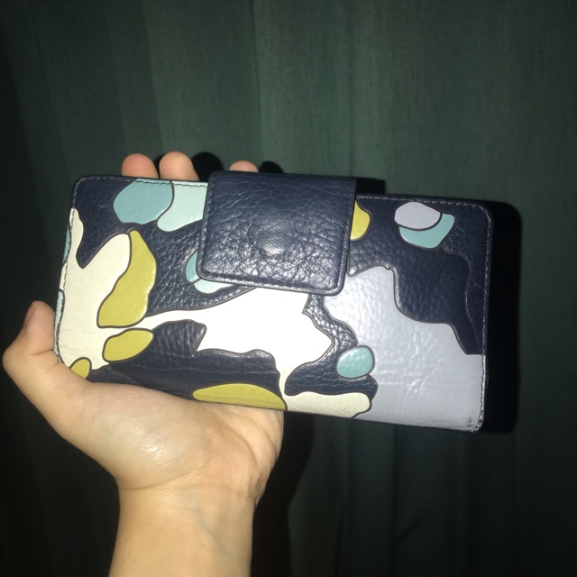 FOSSIL MADDISON LONG WALLET (NAVY BLUE)