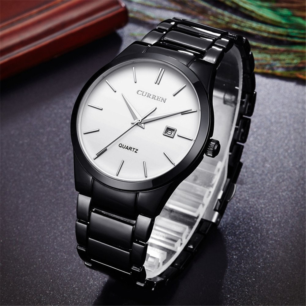 Jam Tangan Curren Original  8106 Stainless Steel Analog Mewah te