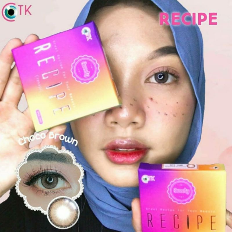 Softlens Warna RECIPE MINUS &amp; NORMAL CHOCO BROWN 14.5 MM -0.50 S.D -6.00 / Soflen Softlen by CTK