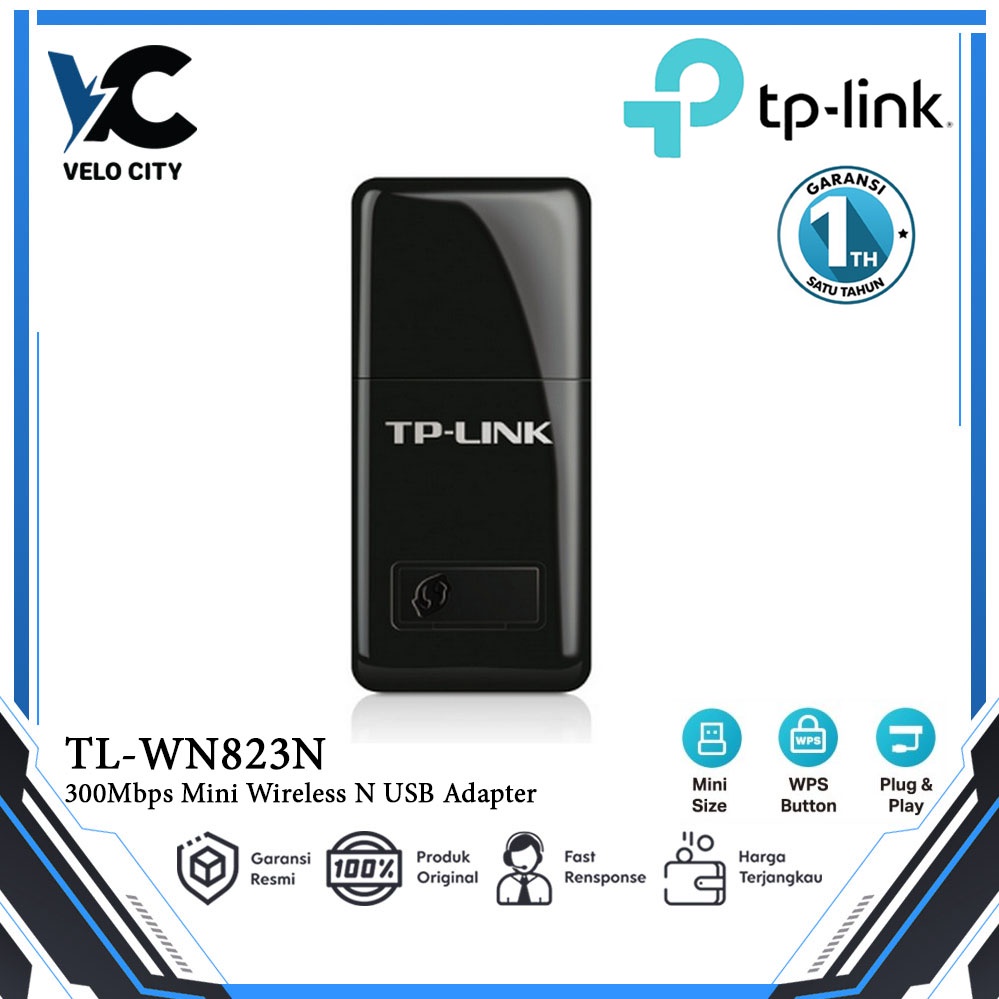 TP-LINK TL-WN823N 300Mbps Mini Wireless N USB Adapter - Garansi 1 Tahun