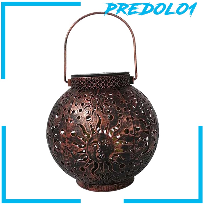 [PREDOLO1] Garden Hanging LED Solar Lantern Hollow Landscape Lamp