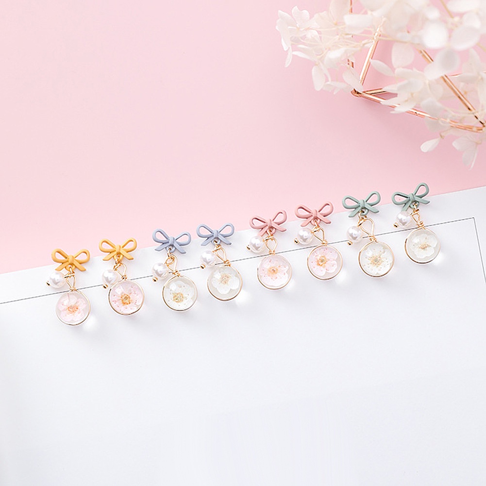 Hu Hu Hu Hu Hu Alat Bantu Pasang Kacamata♡ Anting Tusuk Gantung Wanita Desain Bunga Sakurabola Kacapita Untuk Hadiah