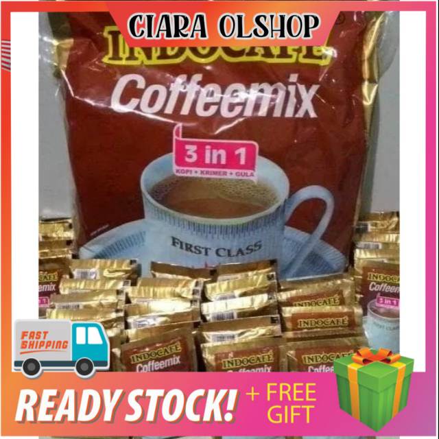 

Kopi Indocafe Coffeemix Sachet 20gr 1 renceng 10 saset