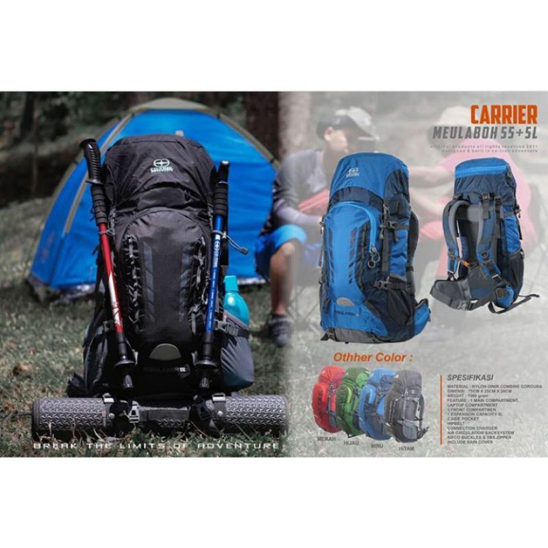 TAS CARRIER CO-TREK MEULABOH 55L | KERIL CERIL CARIER COTREK COTREX 55 LITER PENDAKI GUNUNG
