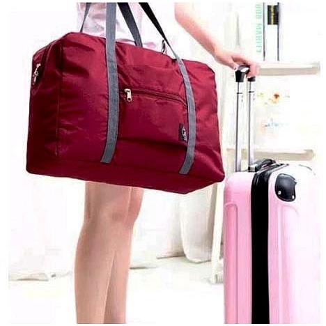 TAS TRAVEL BESAR LIPAT ANTI AIR / TAS HAND CARRY / FOLDABLE TRAVEL BAG - random