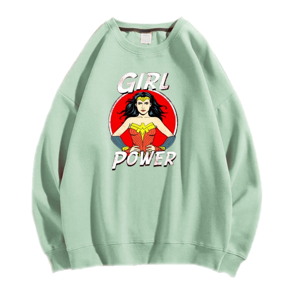 GIRL POWER SWEATER CREWNECK Size M-XXL GAWA