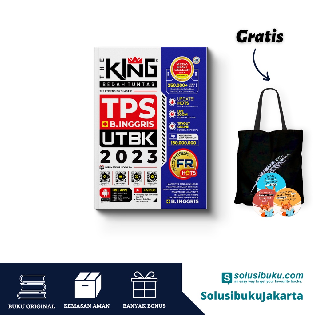 [Solusibuku Jakarta] Buku The King Bedah Kisi-Kisi SBMPTN & UM Mandiri Saintek 2023 (Forum Edukasi)-TPS 23