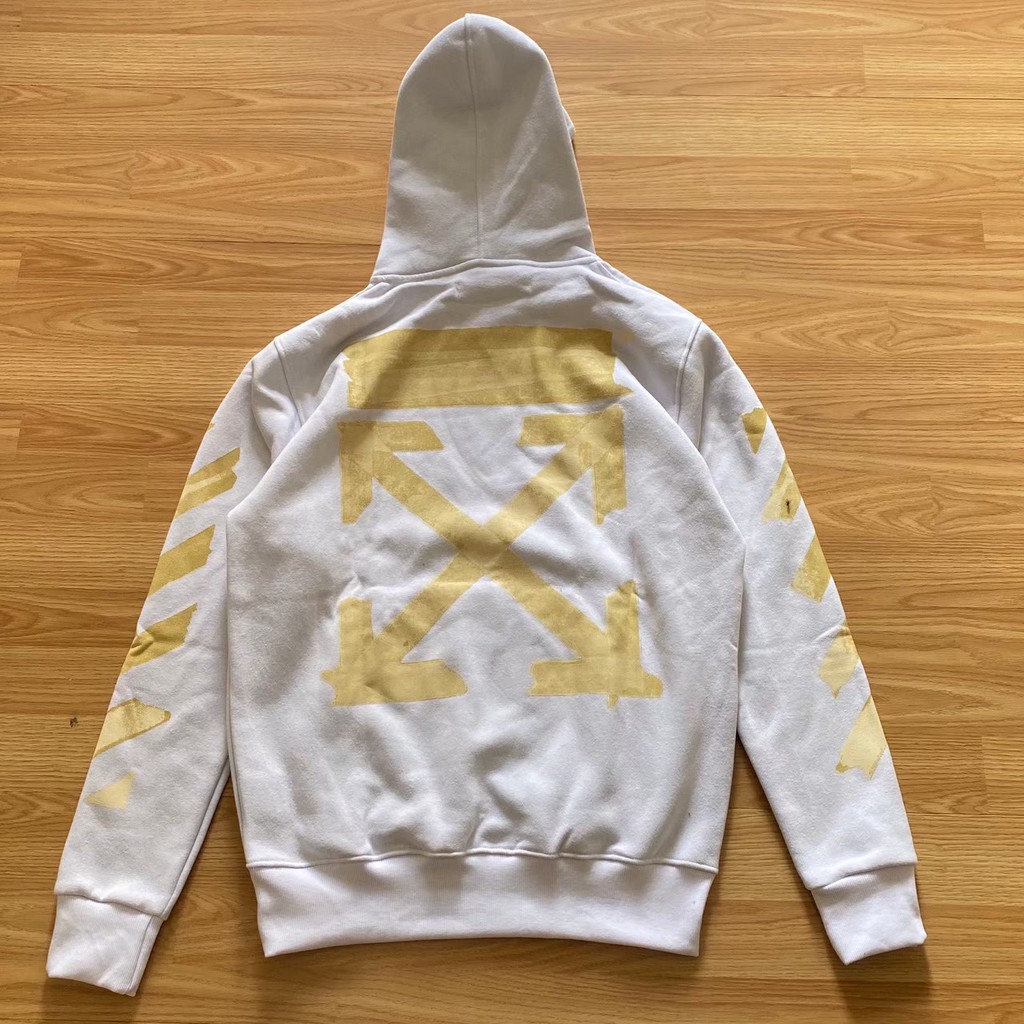 HOODIE OFF WHITE STRAP YELLOW