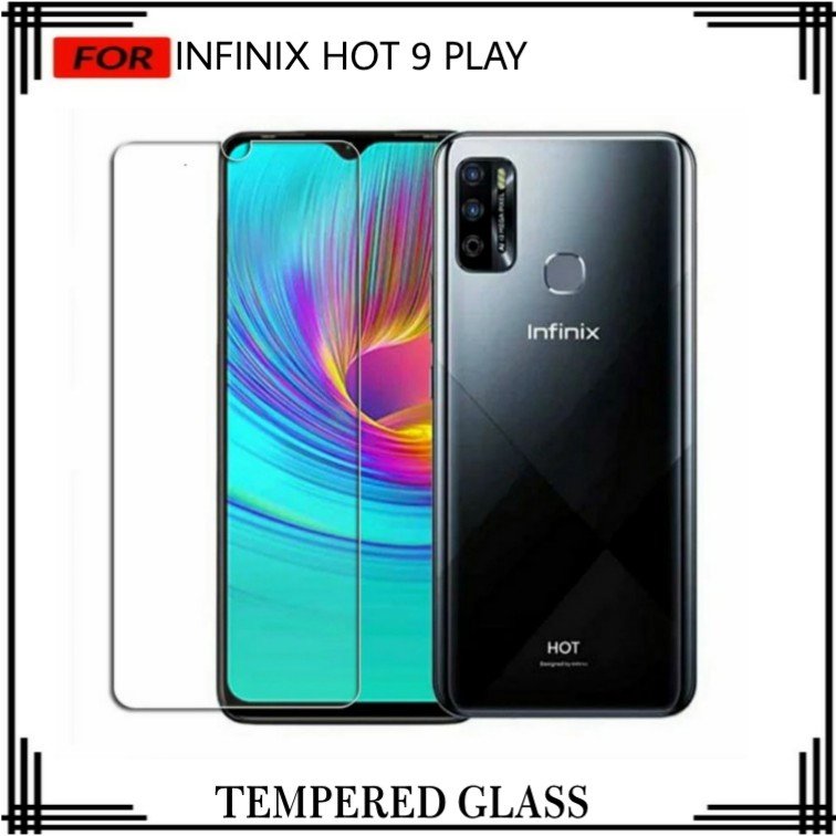 PROMO TEMPERED GLASS INFINIX HOT 9 PLAY ANTI GORES KACA BENING PREMIUM ANTI BEKAS SIDIK JARI