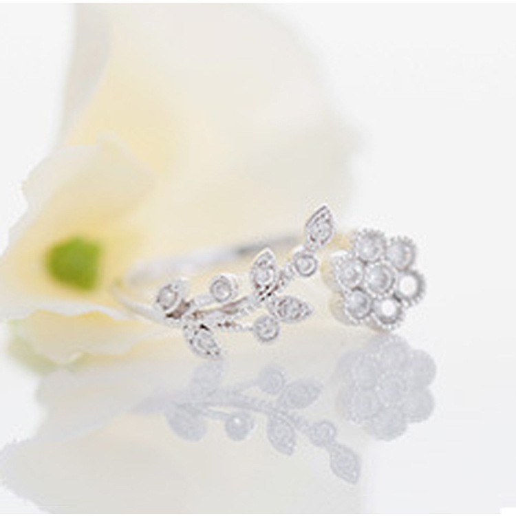 ★ODS★FA44  Cincin Bunga Daun Import Accsesories Wanita