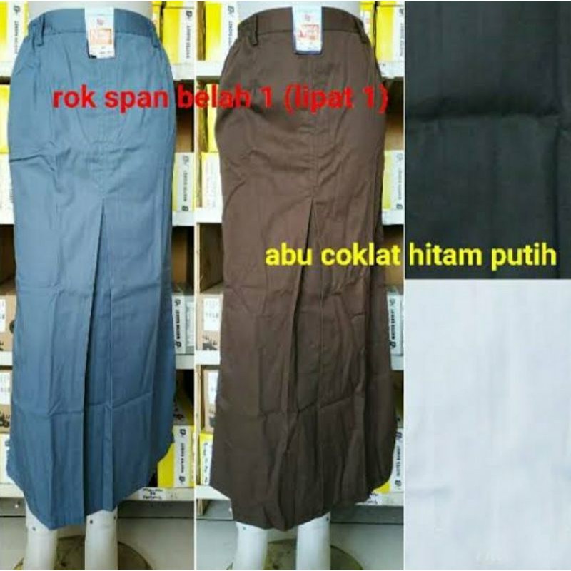 Rok Span Belah Satu SMA Seragam Sekolah Span Panjang Wiru 1 Rok SMA Abu Rok SMA Pramuka Rok Span Ker