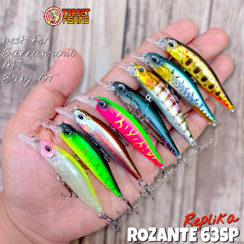 Minnow ROZANTE 77SP 10gr Treble Hook 3X STRONG - Umpan Casting Suspending Hampala Barramundi