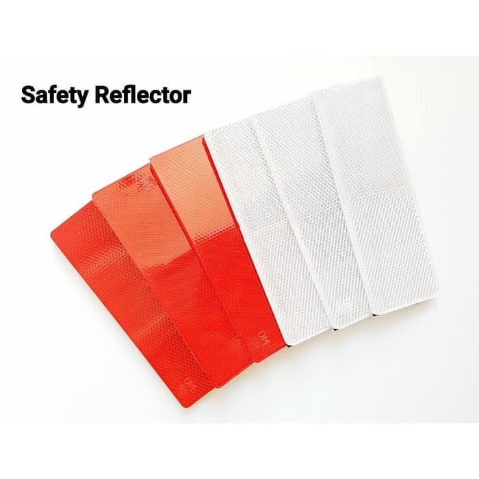Stiker Plat Reflector Reflektor Lampu Mata Kucing Motor Mobil Sepeda