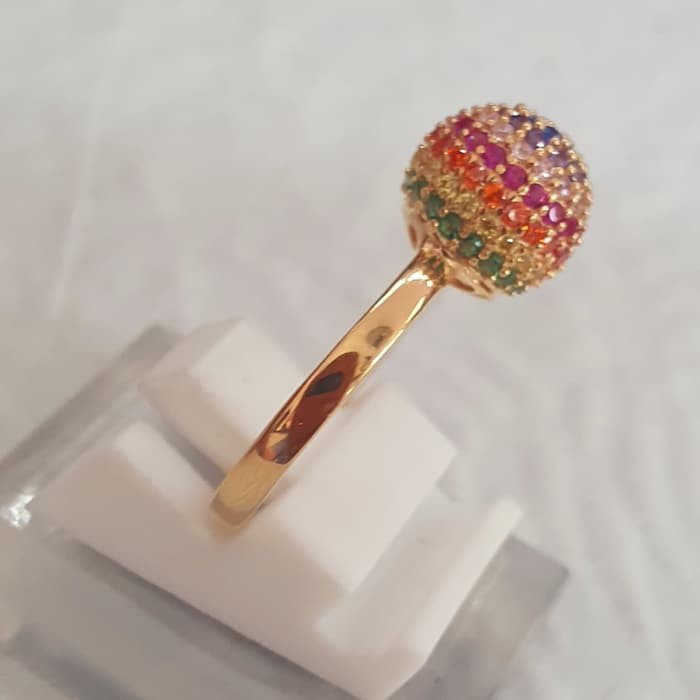 cincin bola rainbow series emas 70 % 70% 700