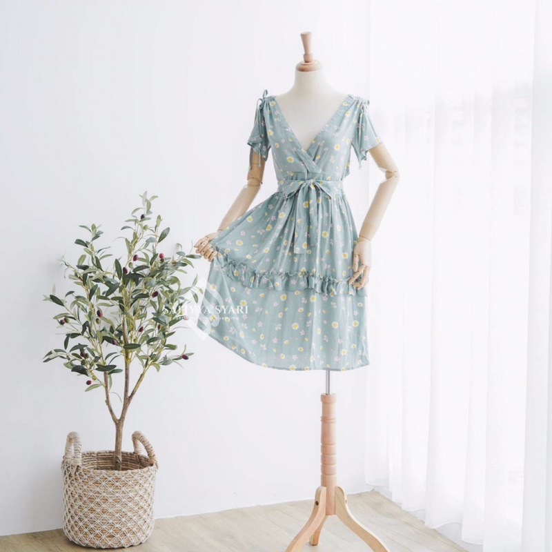 Emma Dress Mint All Size by Safiyya Syari Daster Cantik Bumil Busui