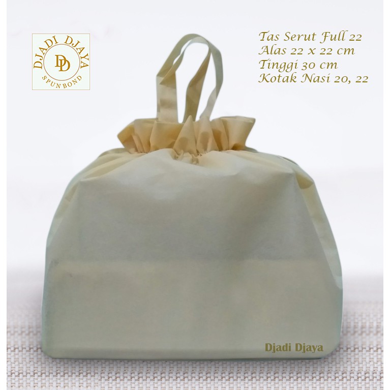 

Tas Hajatan Goodie Bag Serut 22 Full Polos Cream