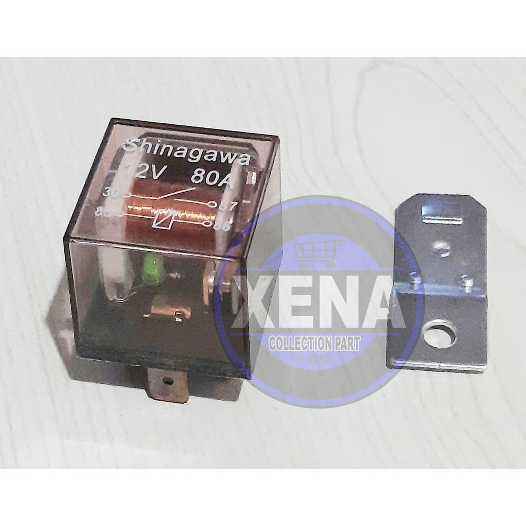 RELAY KLAKSON 4 KAKI 40 A 80A TRANSPARAN BENING UNTUK KLAKSON LAMPU DLL