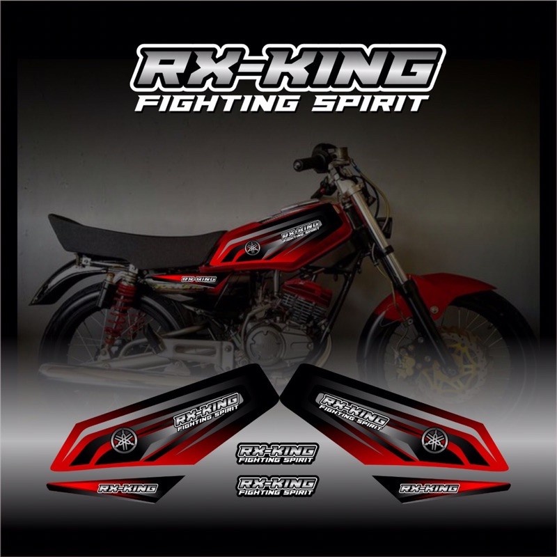 STRIPING RX KING FIGHTING SPIRIT VARIASI LIST MERAH