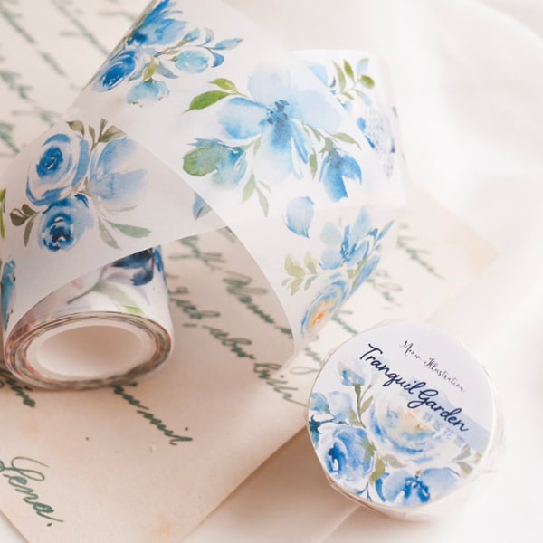 

WASHI SAMPLER - Meow Illustration Masking Tape - Tranquil Garden