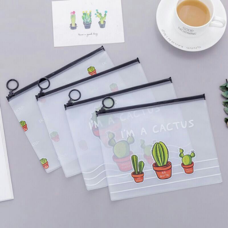 zipper/tempat pensil transparan