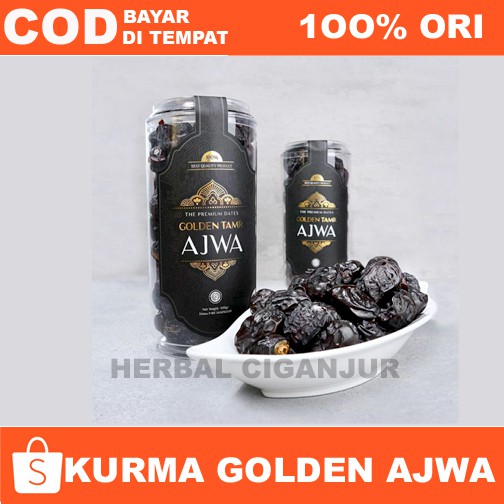 Kurma Ajwa Golden Tamr Kurma Nabi Asli Madinah Premium 500 gr