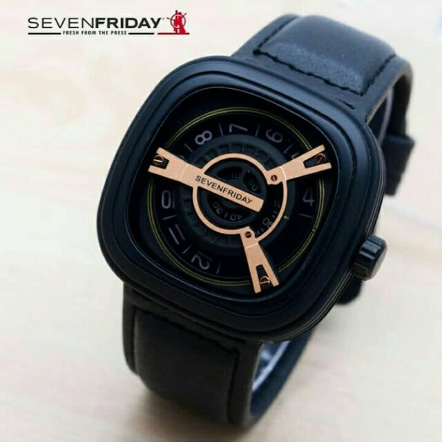 JAM TANGAN PRIA SEVENFRIDAY KULIT DM=4,5CM KW SUPER