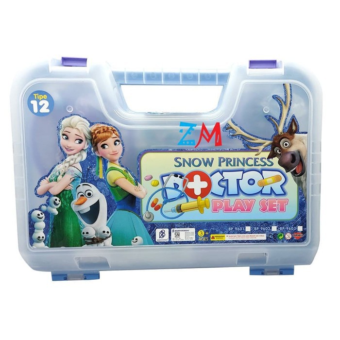 Mainan Edukasi Dokter Dokteran  Koper Karakter Lucu Frozenn BP 9602 Dokter Playset Koper  - Hadiah Mainan Anak Family Game Perlengkapan Kesehatan