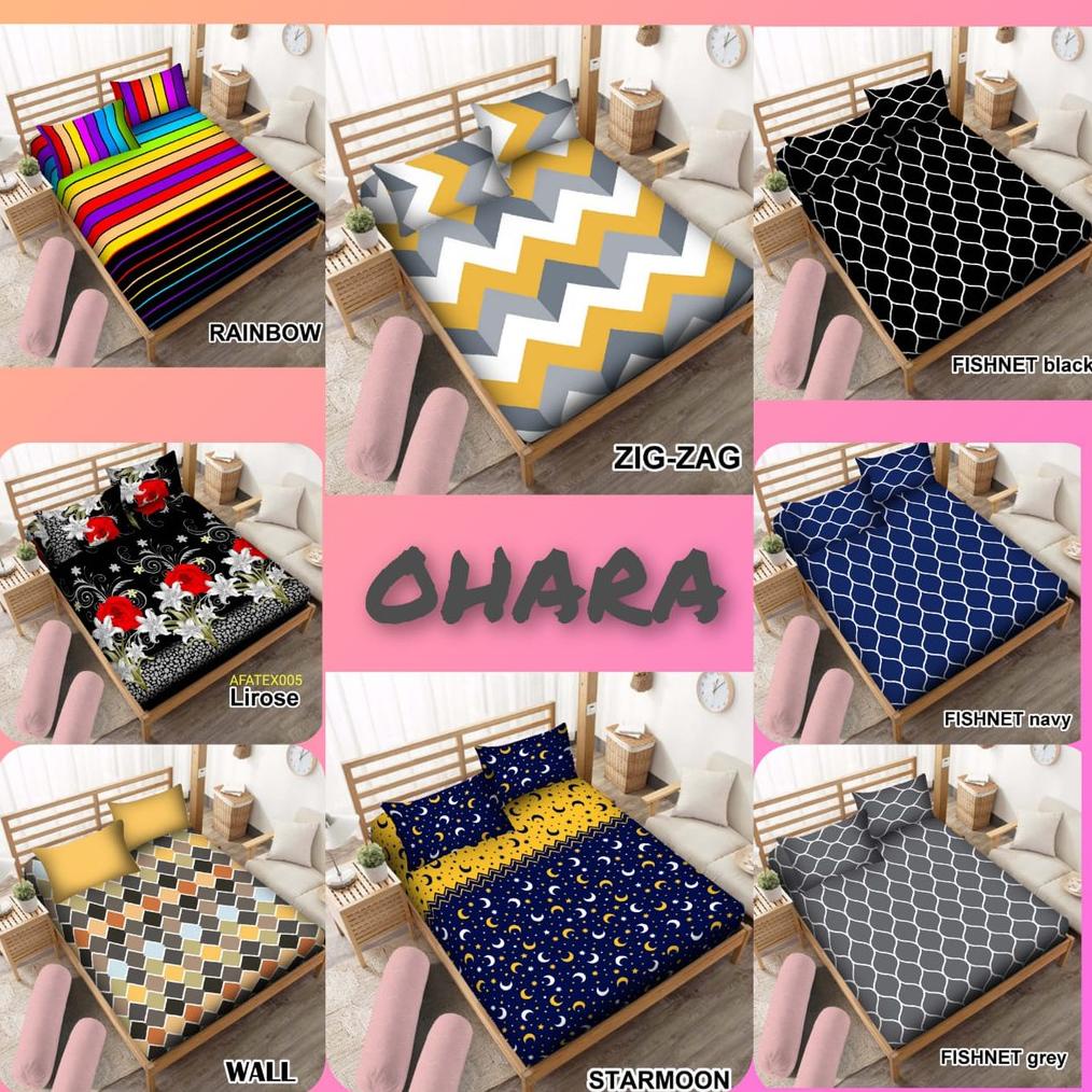 Afa Sprei Aesthetic Ohara 180X200 / 160X200/140X200/120X200/90X200 Tinggi 20Cm Microfiber .,. ,