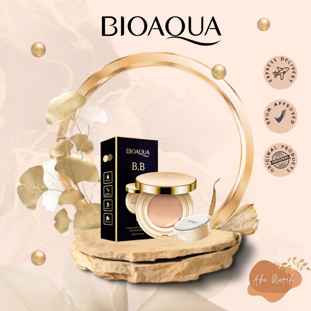 ✨ AKU MURAH ✨ BIOAQUA Hydrating Soft And Flawless Air Cushion BB Cream ( 15g + 15g ) BPOM