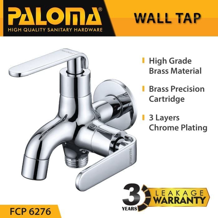KERAN TEMBOK CABANG FCP 6276 (NEPTUNE 1/2" TWO-WAY TAP 6276 CHROME)