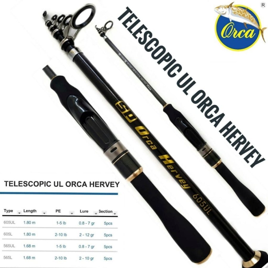 Joran Orca Telescopic Hervey 602 180 UL 1-5 Lb Casting Rod