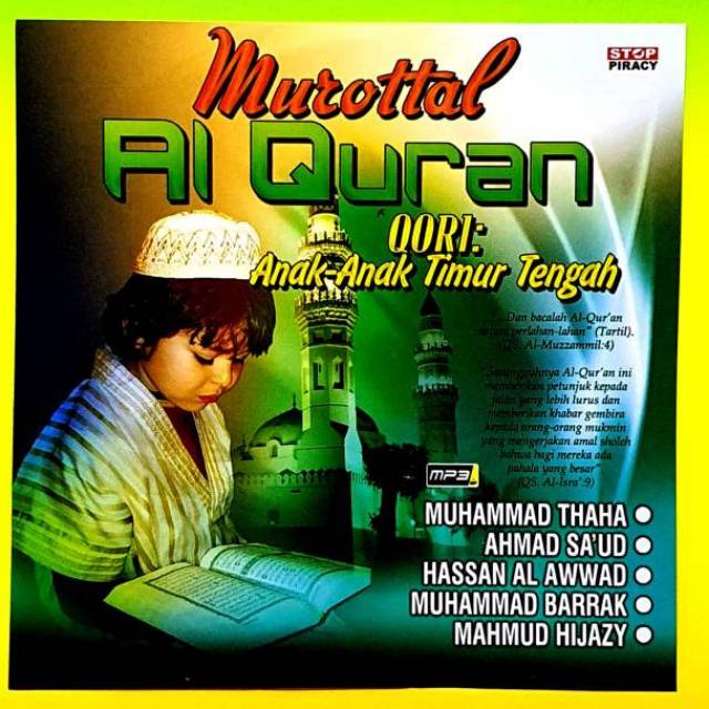 Kaset Audio Mp3 Pengajian Murottal Anak-Edukasi Anak Muslim Belajar Qori Ngaji Al Quran-Murotal Anak