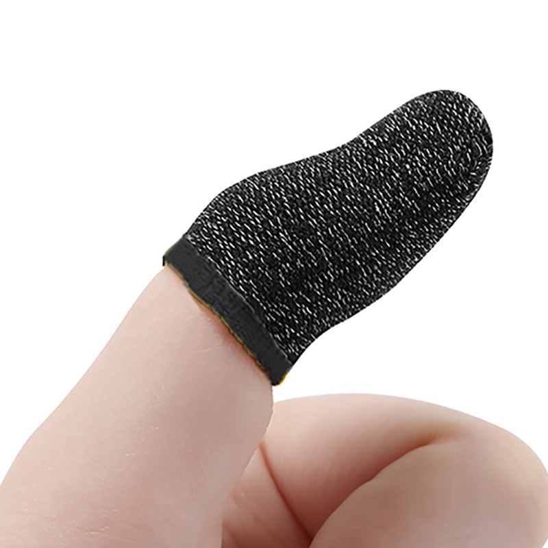 Btsg 1pasang Sarung Jari Gaming Finger Sleeve Fleksibel Serat Tembaga Game Untuk