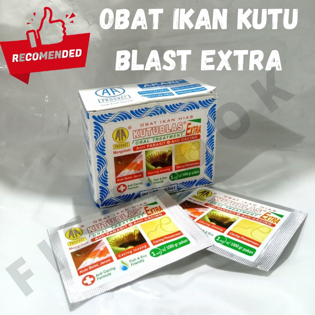 OBAT IKAN HIAS KUTUBLAS EXTRA oral treatment 1ml Harga per 1 sachet 5 gr