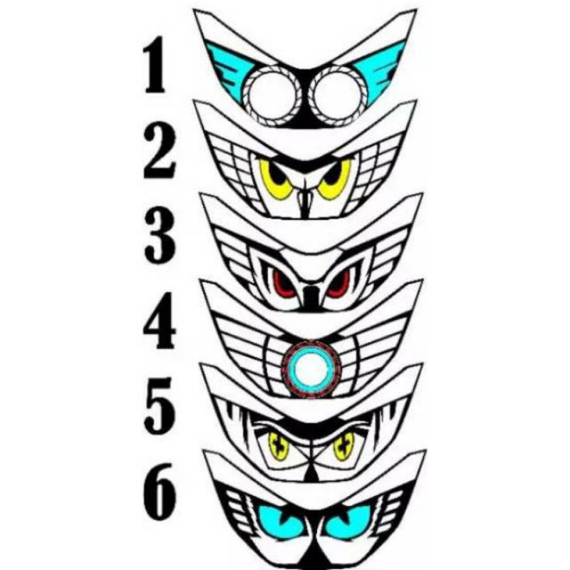 stiker variasi lampu depan N MAX OLD 155