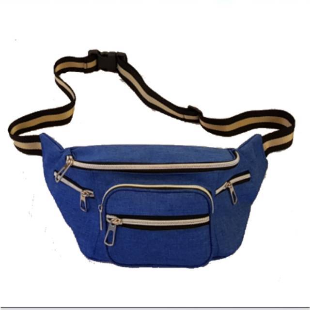 Tas Pinggang Wanita Empat Resleting Polyster