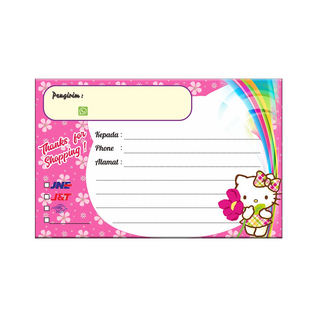 

Shipping label HVS full colour 50 lembar