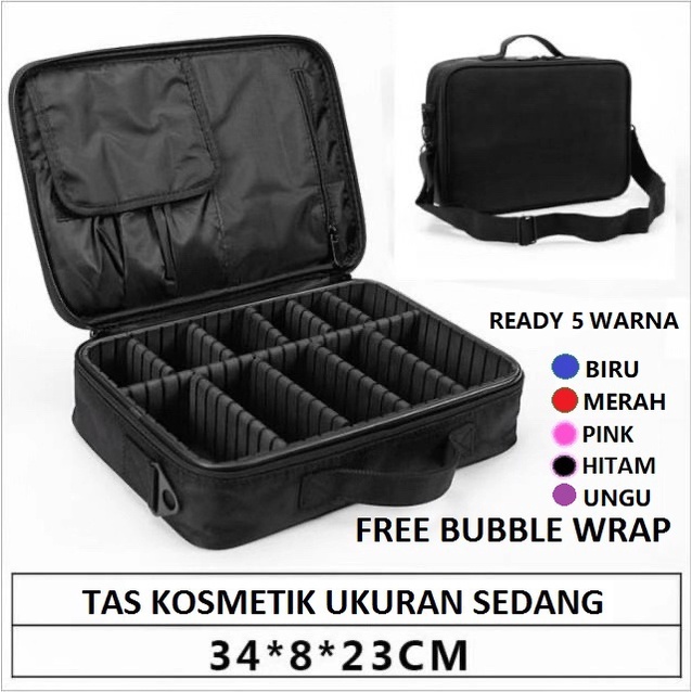 COD  UKURAN SEDANG TAS KOSMETIK 34X8X23 / BEAUTY CASE / TEMPAT MAKE UP /TAS MAKE UP /KOPER KOSMETIK
