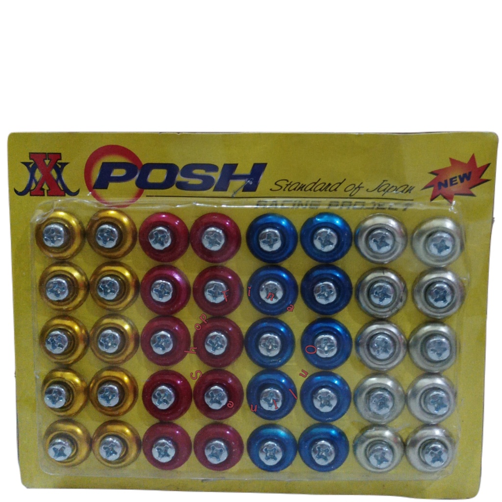 Baut Posh Variasi | Harga per 1pc | Baut Plat Nomor | Baut Spakbor