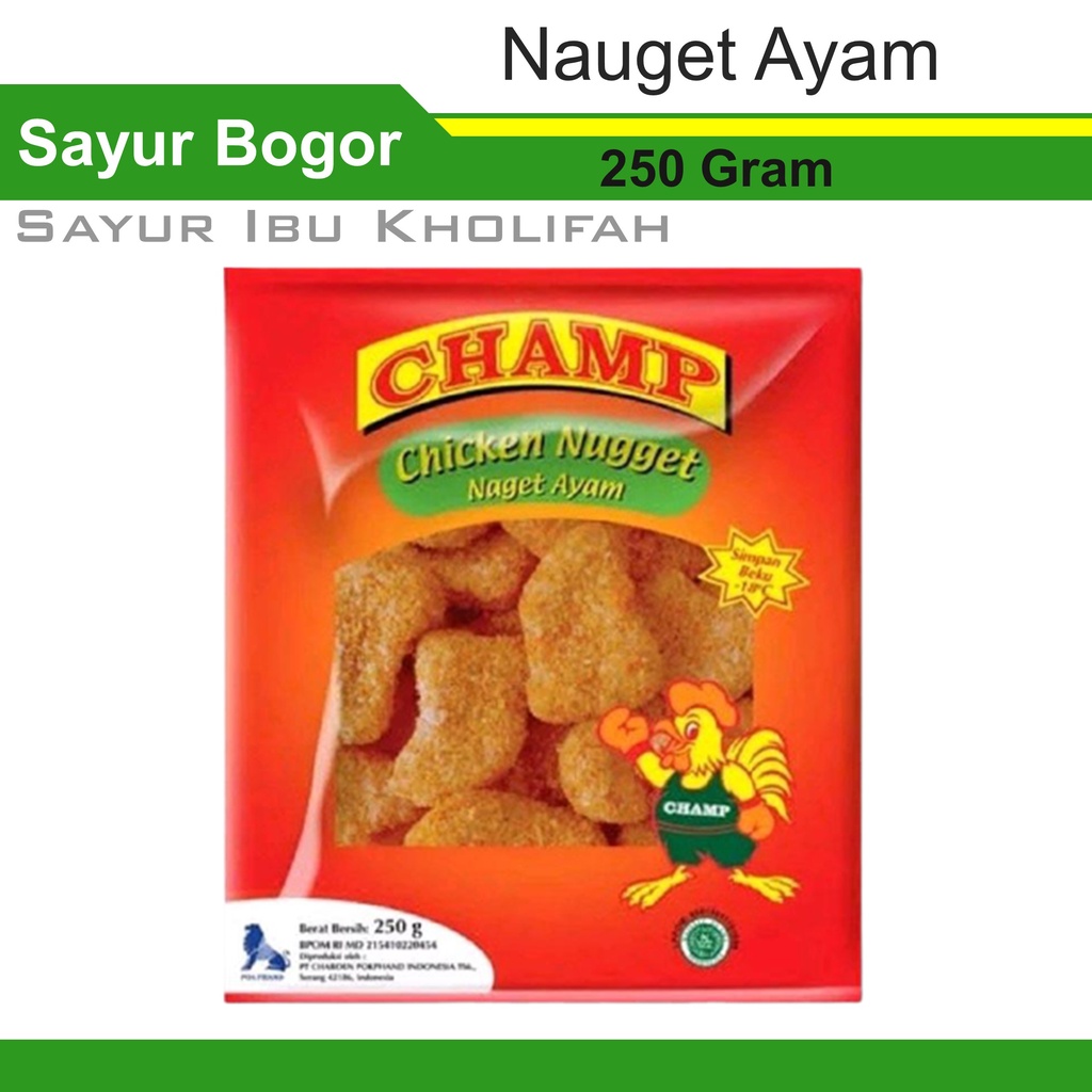 

Naget Ayam Champ 250 Gram Makanan Segar Frozen Food Bogor Freshmart