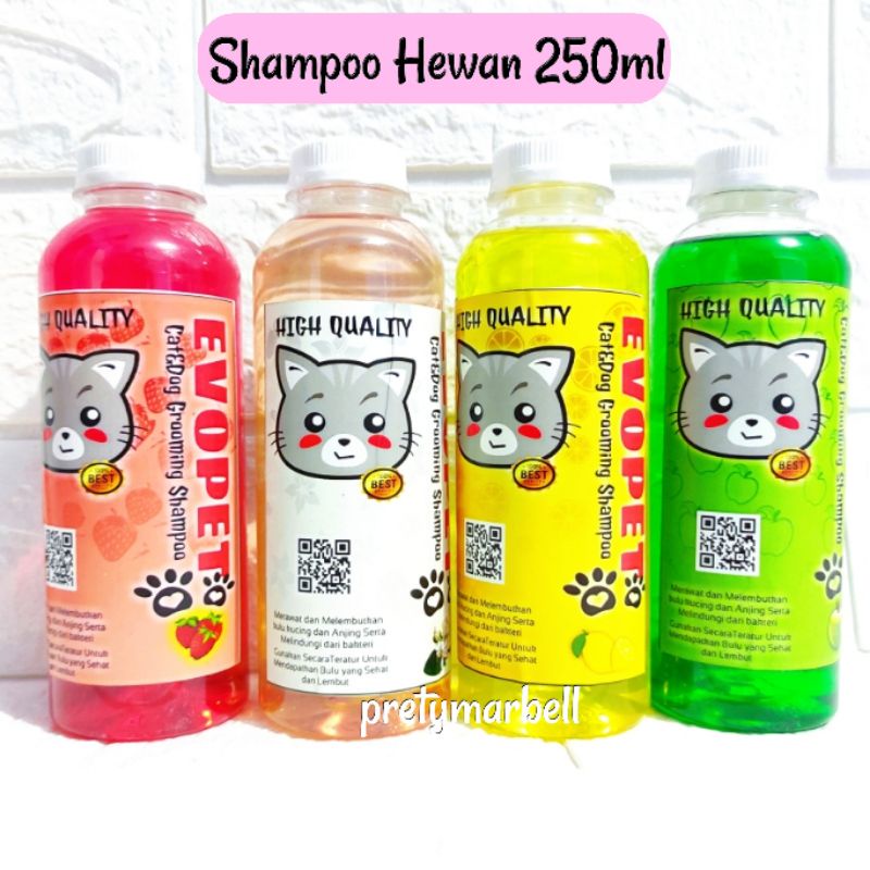 Shampoo Hewan Kucing Evopet 250ml Anti Kutu Jamur Murah