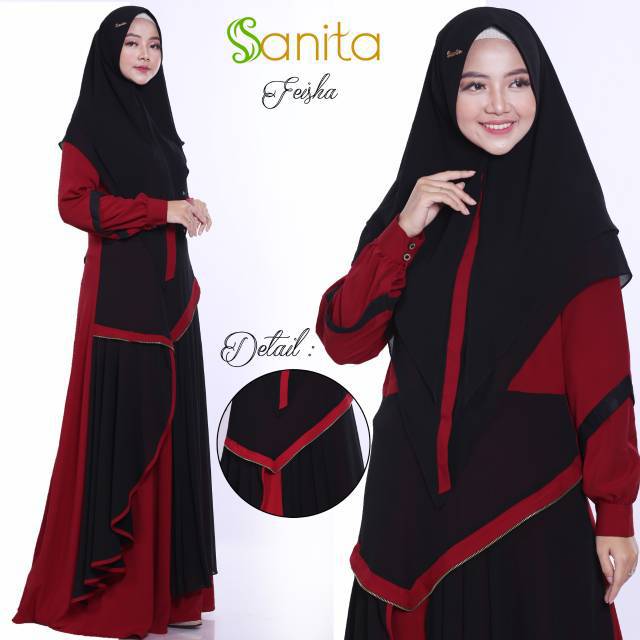 SIAP KIRIM.SYARI FEISHA BY.SANITA ORIGINAL.GAMIS SET PREMIUM