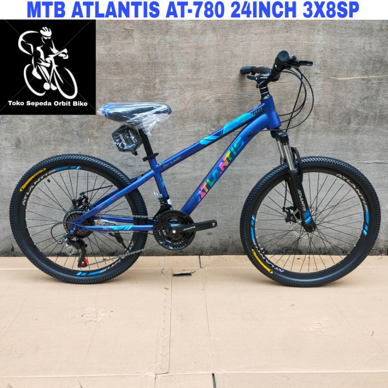 Sepeda Gunung MTB Atlantis AT-780 24Inch 3X8Sp Terbaru Hi-ten stell