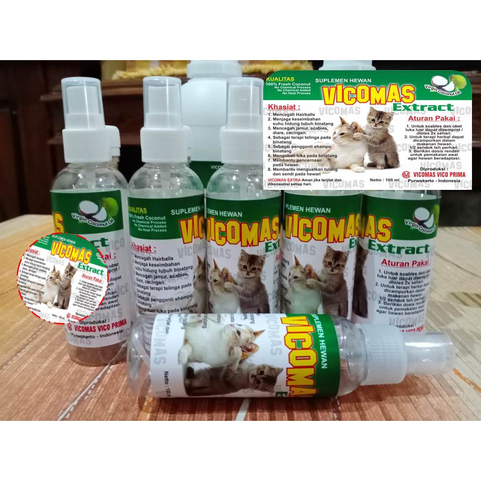 Obat Kucing Di Apotik | Vco Vicomas Extract Spray 100ml