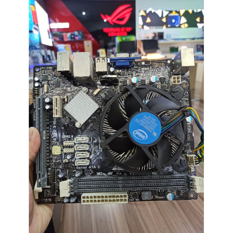 Paketan murah motherboard ECS h61 proce Intel Pentium G2020-G2030 soket 1155 gen 3 plus fan ori