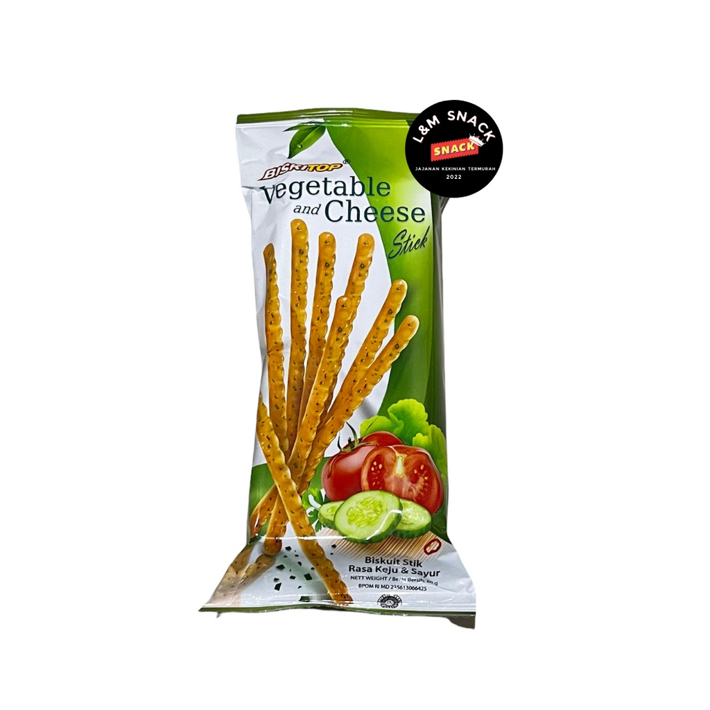Biskitop Biskuit Stik Vegetable and Cheese Stick / Curry Stick / Sesame Stick @50gr