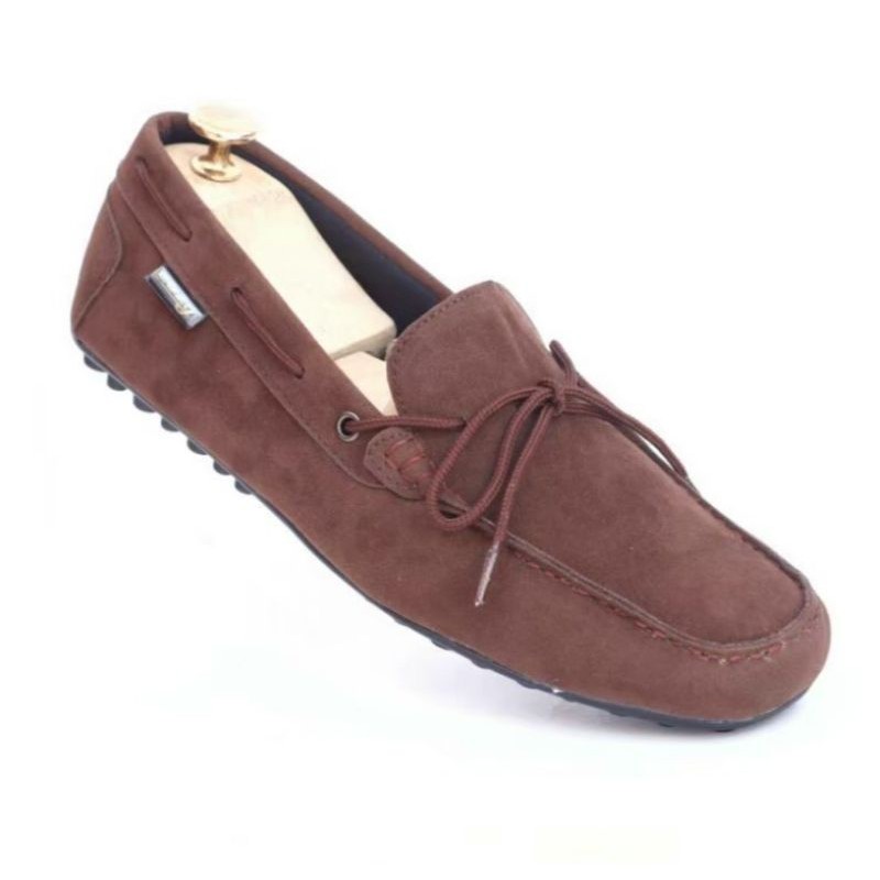 ZAPATO BROWN |WOLF x COZY| Sepatu Loafers Pria Kasual Simpel Casual Suede Original Moccas Suede