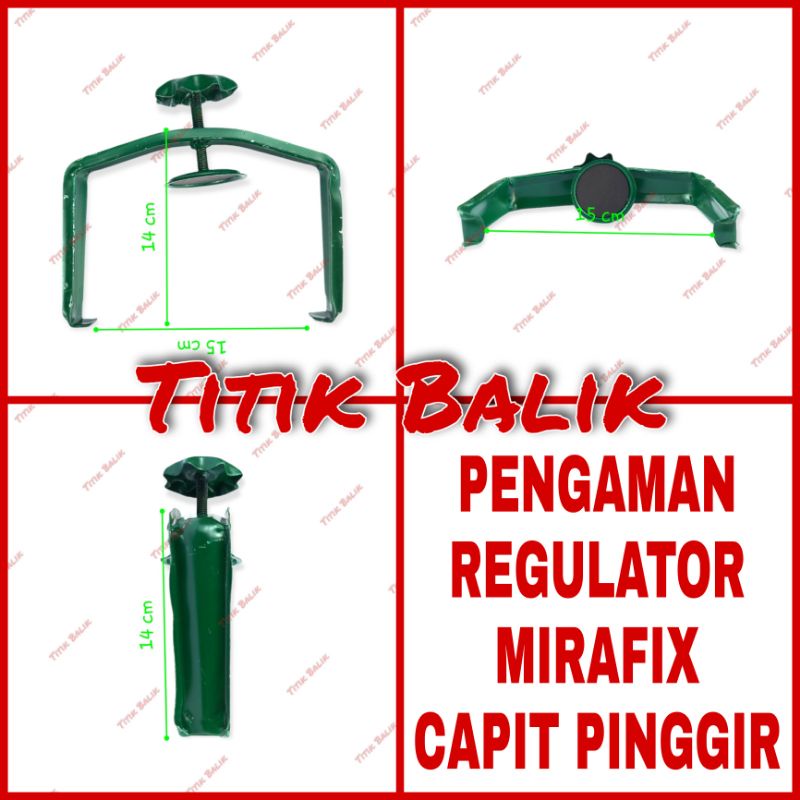 Pengaman Regulator Tabung Gas LPG Mirafix Capit Pinggir Pengunci Putar