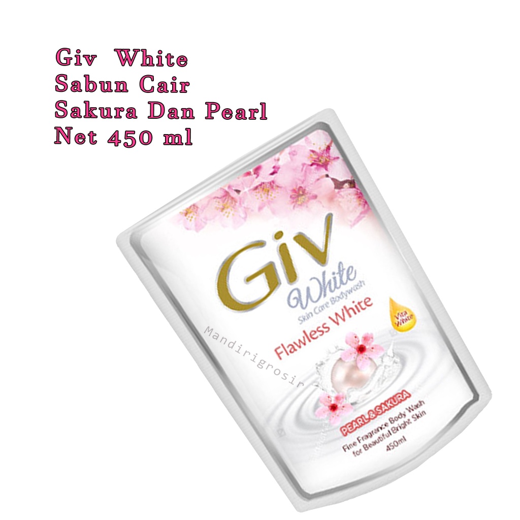 Sabun Giv * White *sabun badan * Boady wash *sakura dan pearl * 450ml